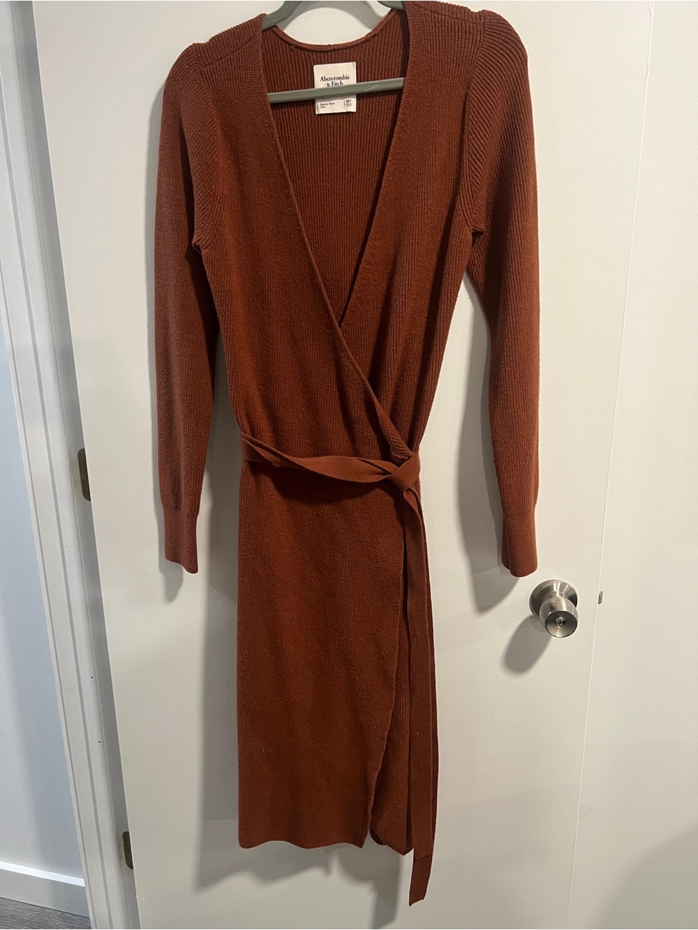 TALL Abercrombie Rust Wrap Midi Dress